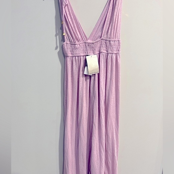 Miken Women's Smocked Midi Dress Cover Up Swimsuit Purple Size XS New - Picture 9 of 9